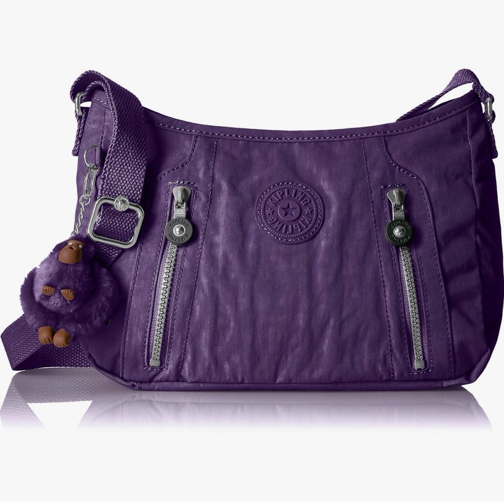 Kipling Purple Crossbody Bag with Charm